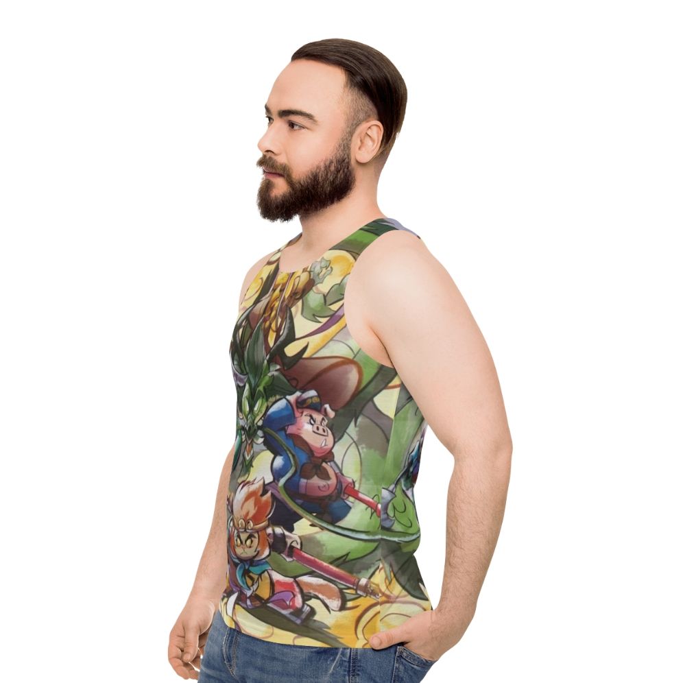 Monkie Kid Sun Wukong Illustration Unisex Tank Top - men side