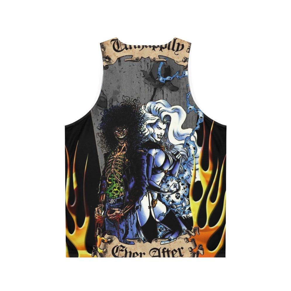 Horror-Inspired Lady Death Evil Ernie Unisex Tank Top - Back