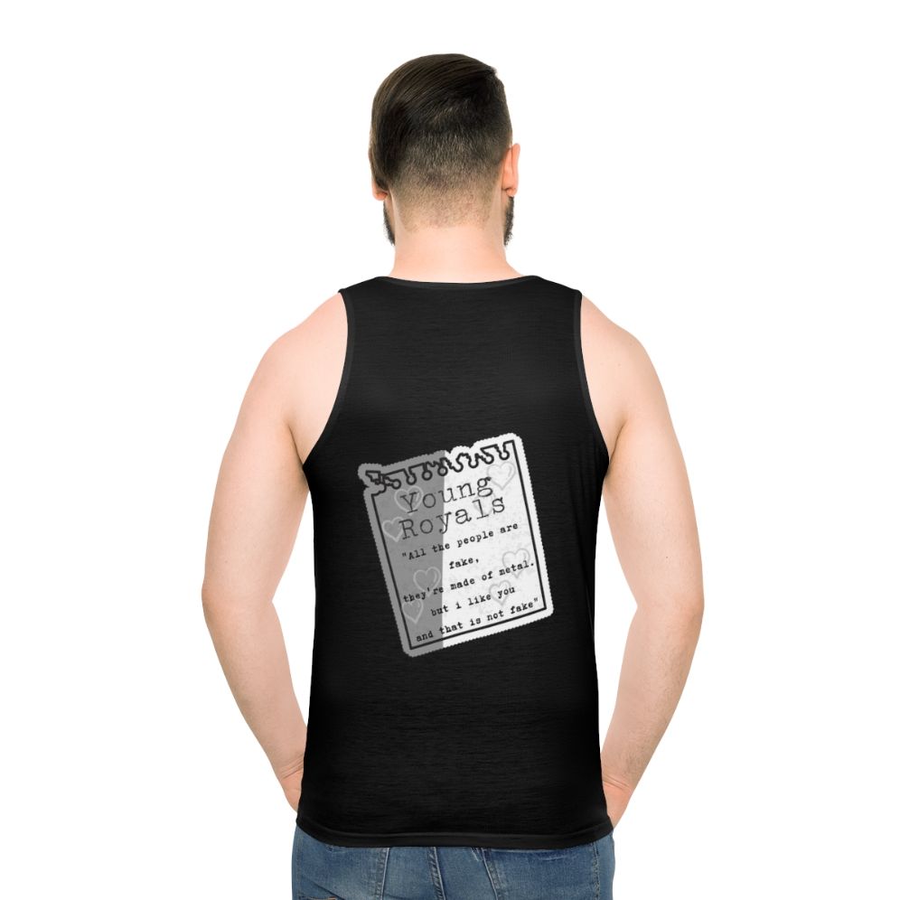 Young Royals Netflix TV Show Quote Unisex Tank Top - men back