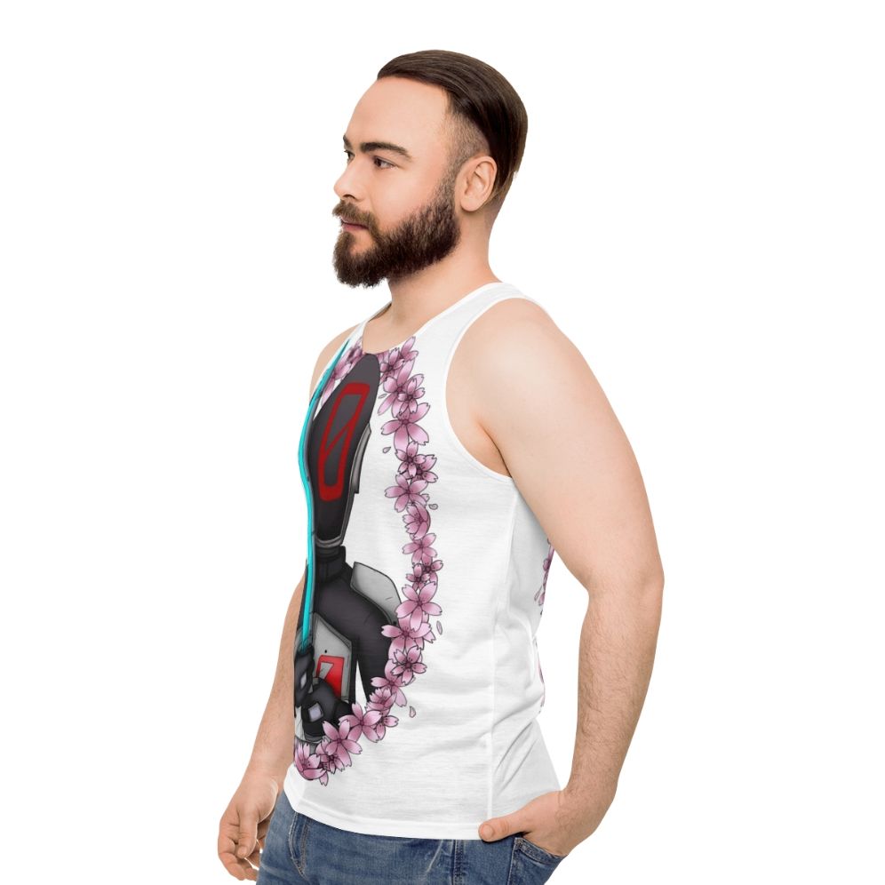 Borderlands Zer0 Cherry Blossom Unisex Tank Top - men side