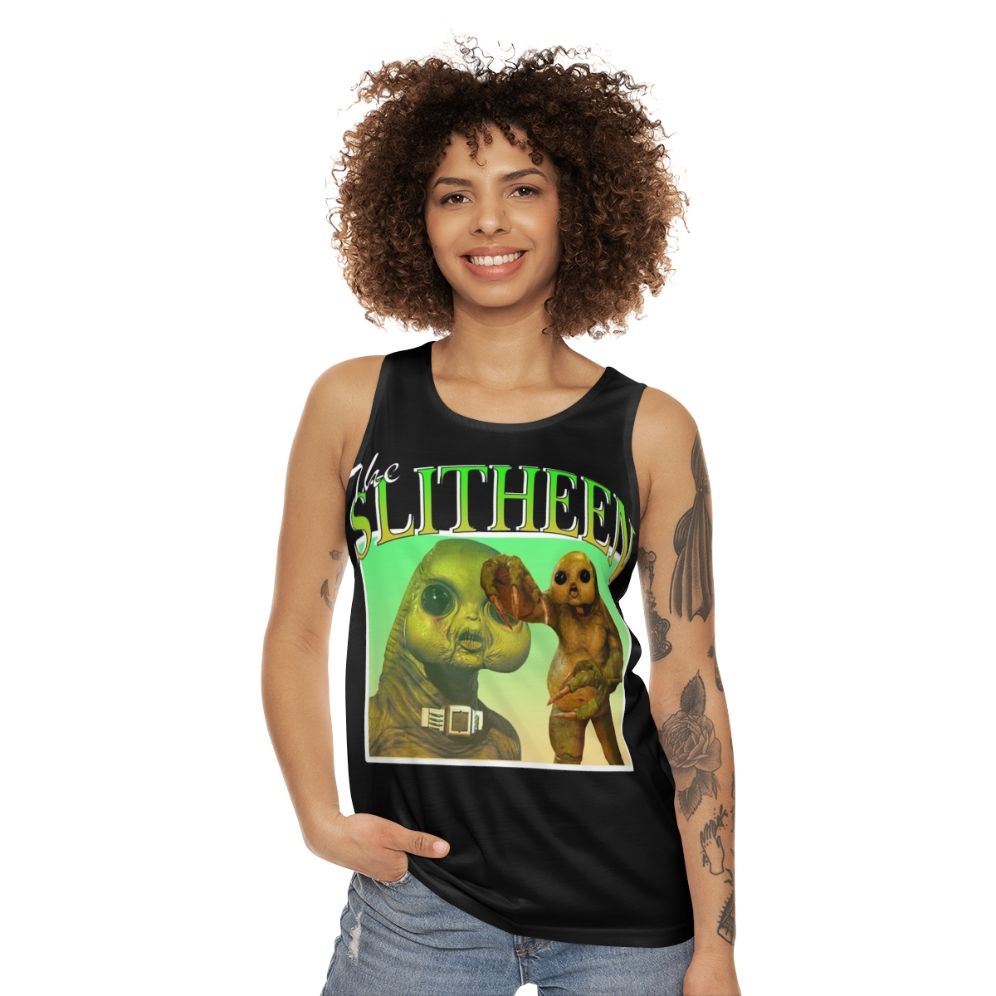 Slitheen Unisex Tank Top - women