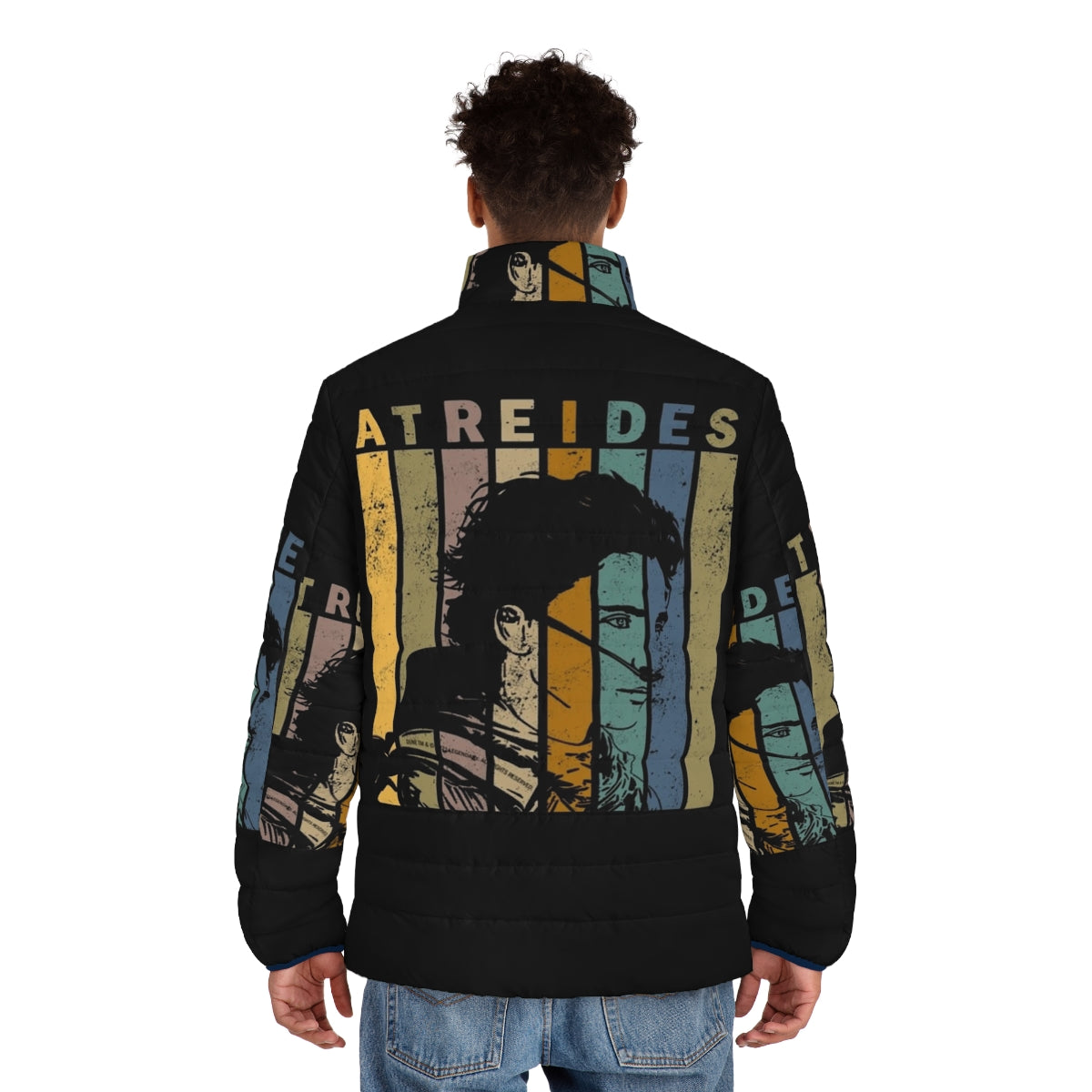 Dune 2021 Paul Atreides Puffer Jacket: Iconic Sci-Fi Fashion - men back