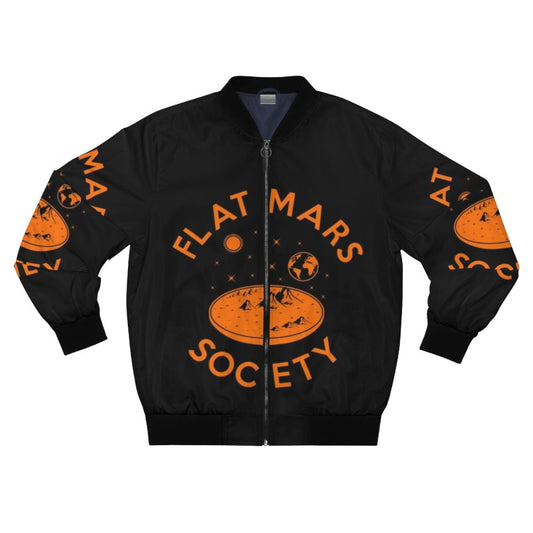 Flat Mars Society Space Bomber Jacket with Astronomy and Science Fiction Inspired Design