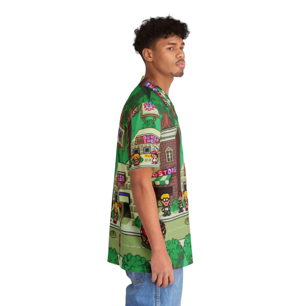 Earthbound Town Hawaiian Shirt with Retro SNES Video Game Inspired Design - People Pight