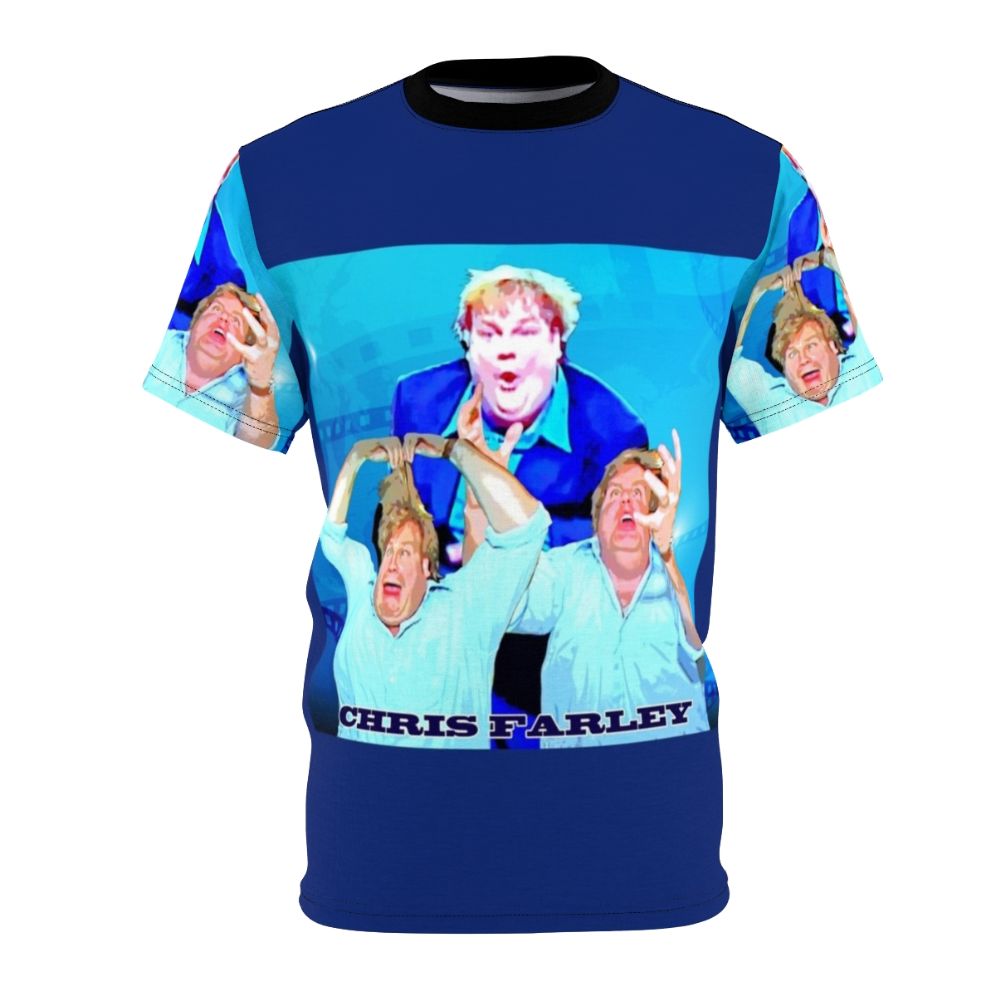 Vintage-style t-shirt featuring a design inspired by the iconic Chris Farley character Matt Foley