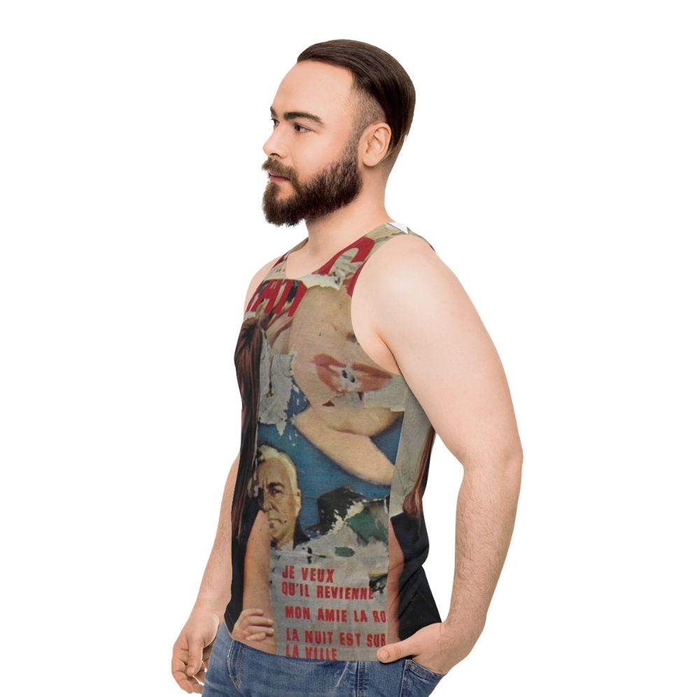 Fran Oise Hardy inspired unisex tank top - men side