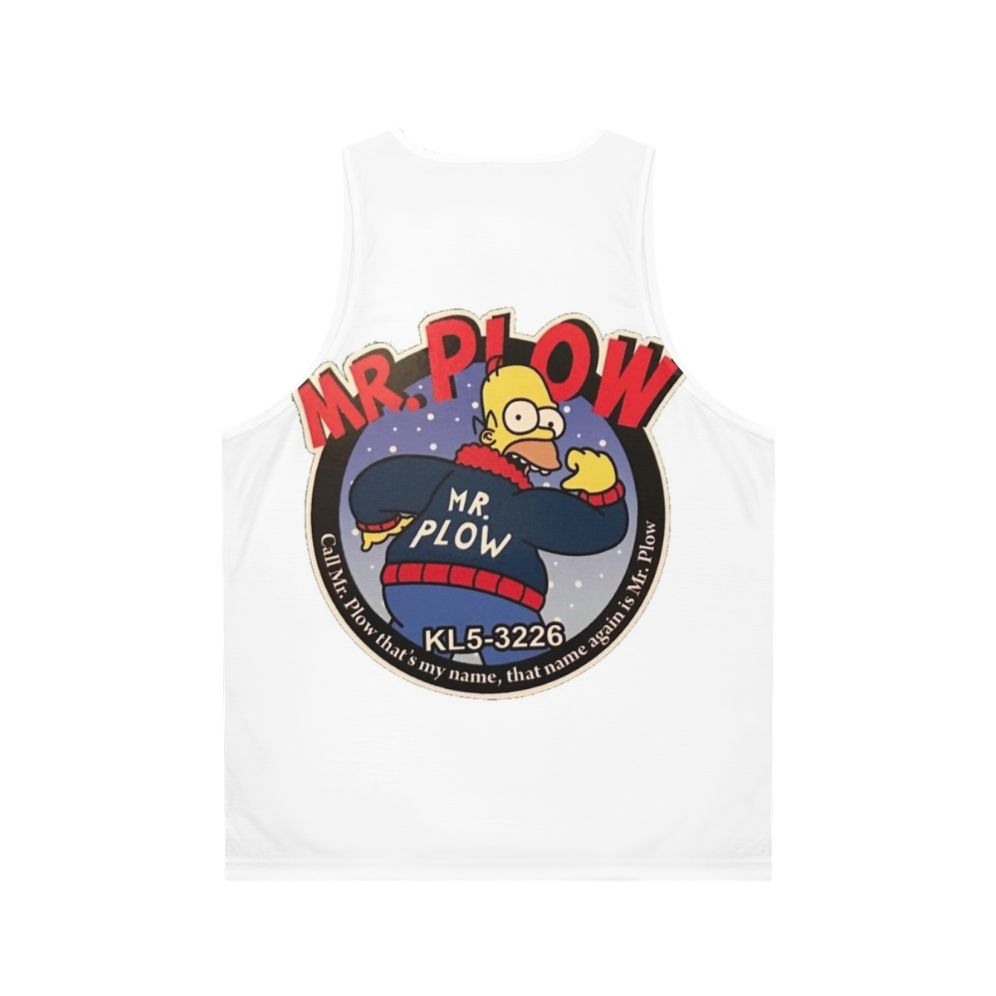 Retro snow plow unisex tank top - Back