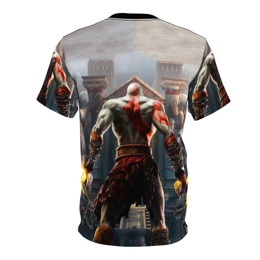 T-shirt featuring the character Kratos from the God of War video game series - Back