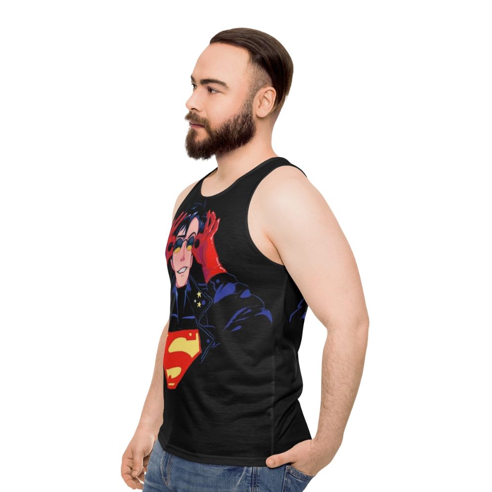 90s superhero unisex tank top - men side