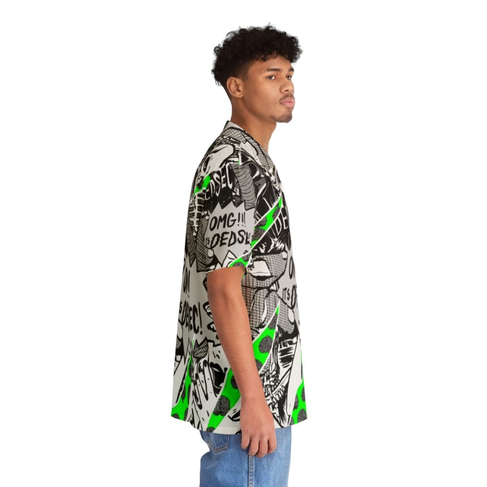 Dedsec Hawaiian Shirt featuring the iconic Dedsec logo and symbols - People Pight