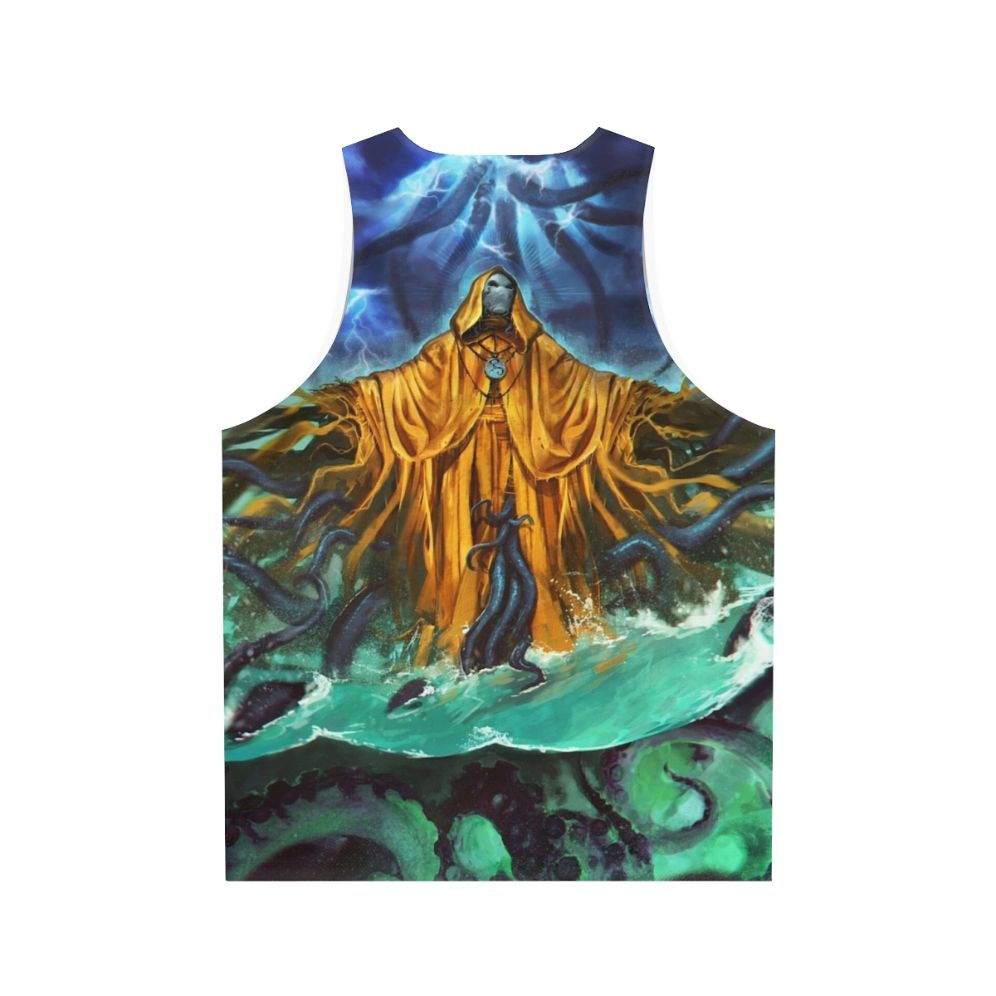 Unisex tank top with Lovecraft horror design - Back