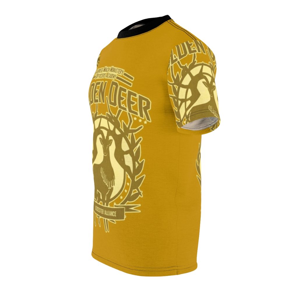 Custom Golden Deer-themed t-shirt featuring fire emblem three houses design - men left