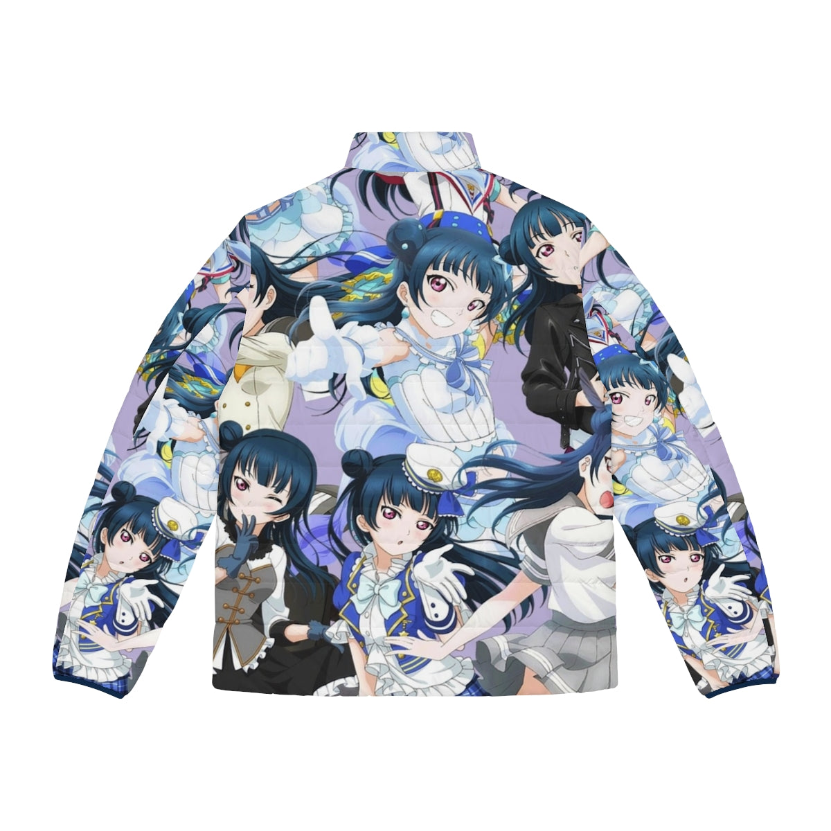 Yohane Everywhere Puffer Jacket - Love Live Sunshine Yoshiko Tsushima Aqours Puffer - Back