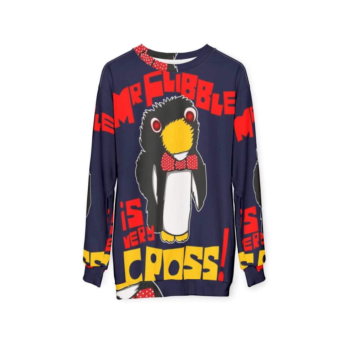 Red Dwarf Mr Flibble Is Very Cross Sweatshirt - hanging