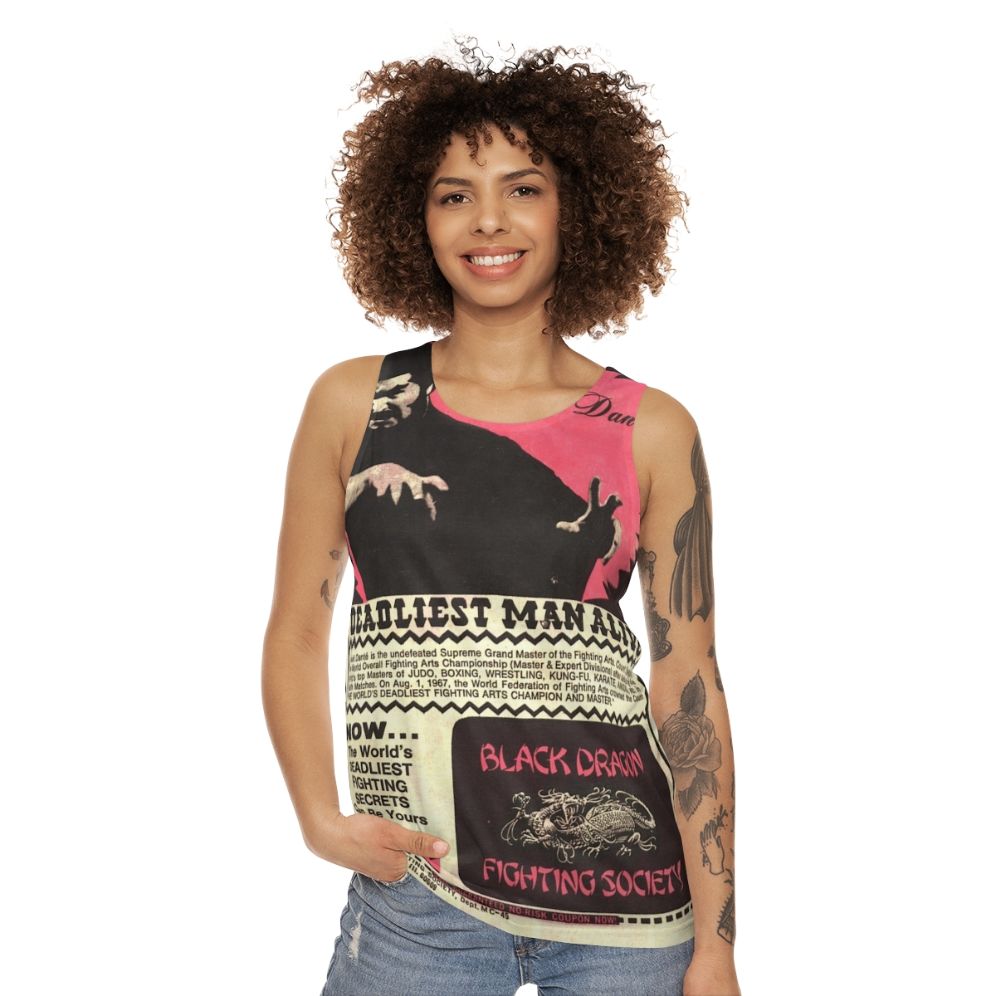 Retro 80s vintage martial arts comic-inspired tank top - women