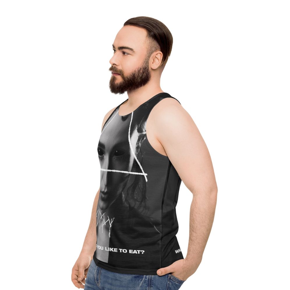 Poppy Unisex Tank Top - men side