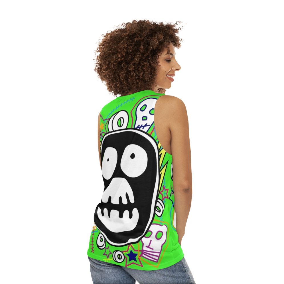 The Mighty Boosh logo unisex tank top - women back