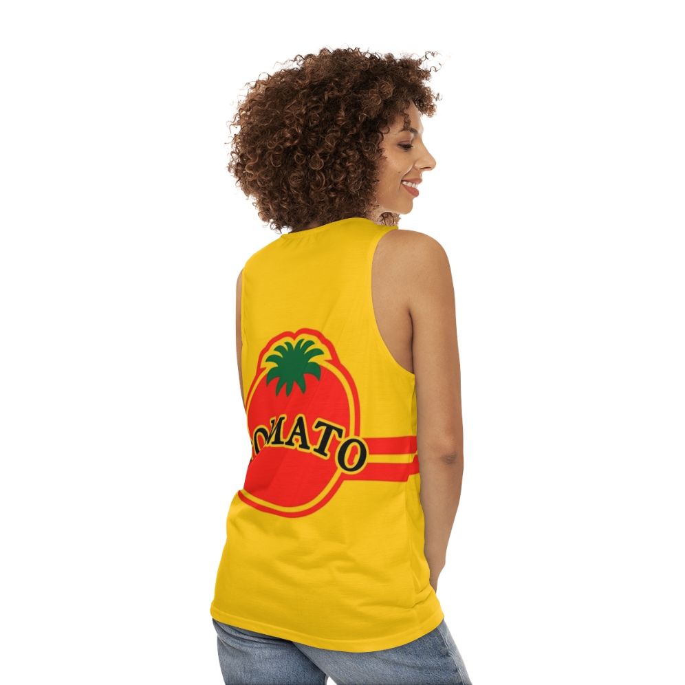 Retro Tomato Convenience Store Unisex Tank Top - women back