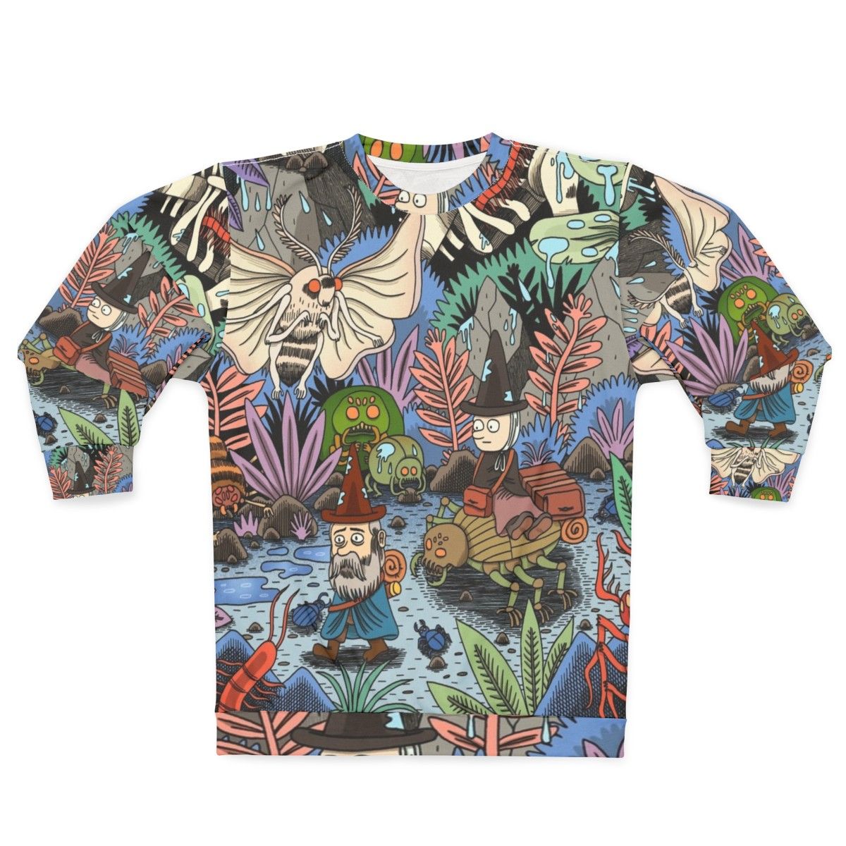 Journey Sweatshirt featuring gnome, nature, and melancholy designs