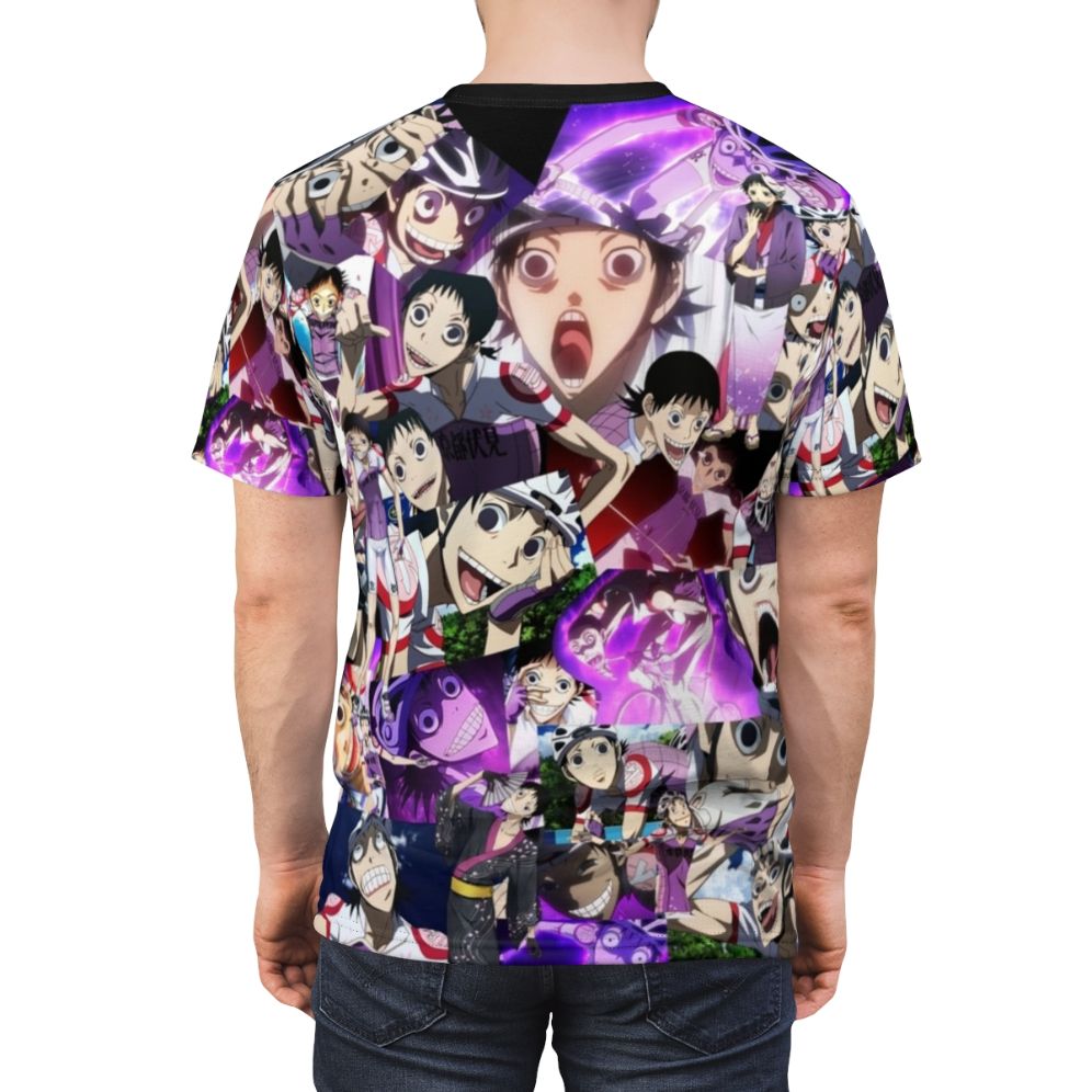 Midousuji inspired anime t-shirt design featuring the character from the popular Yowamushi Pedal series - men back