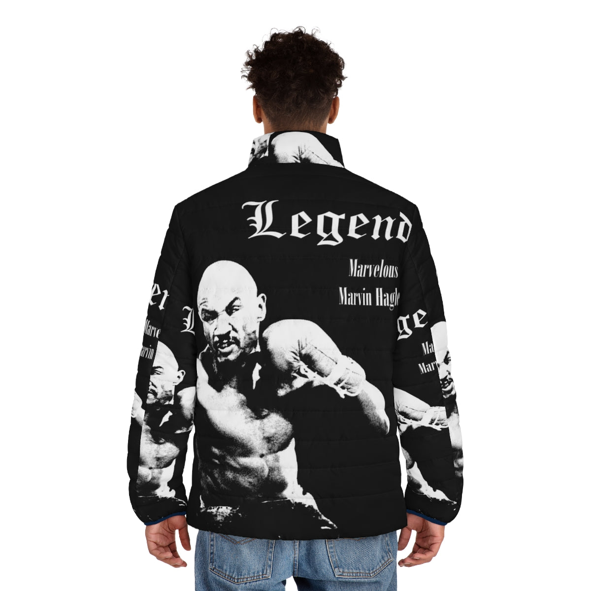 Marvelous Marvin Hagler Champion's Puffer Jacket - men back