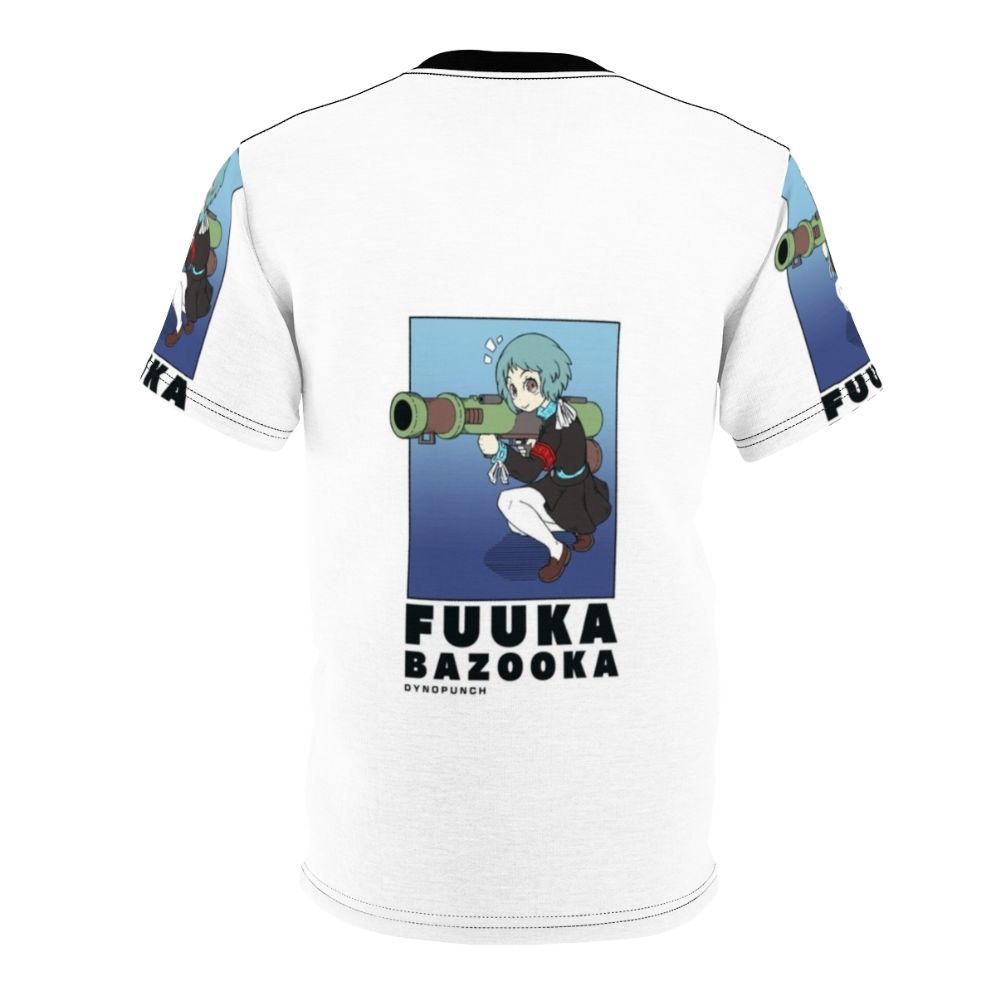 Persona-inspired t-shirt featuring Fuuka Yamagishi and her bazooka - Back