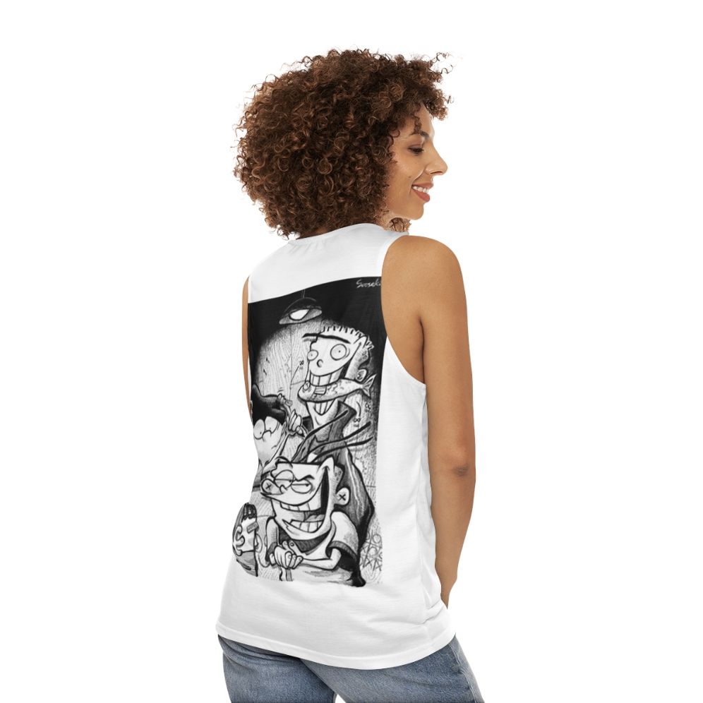 Ed Edd and Eddy Cartoon Network Anime Unisex Tank Top - women back