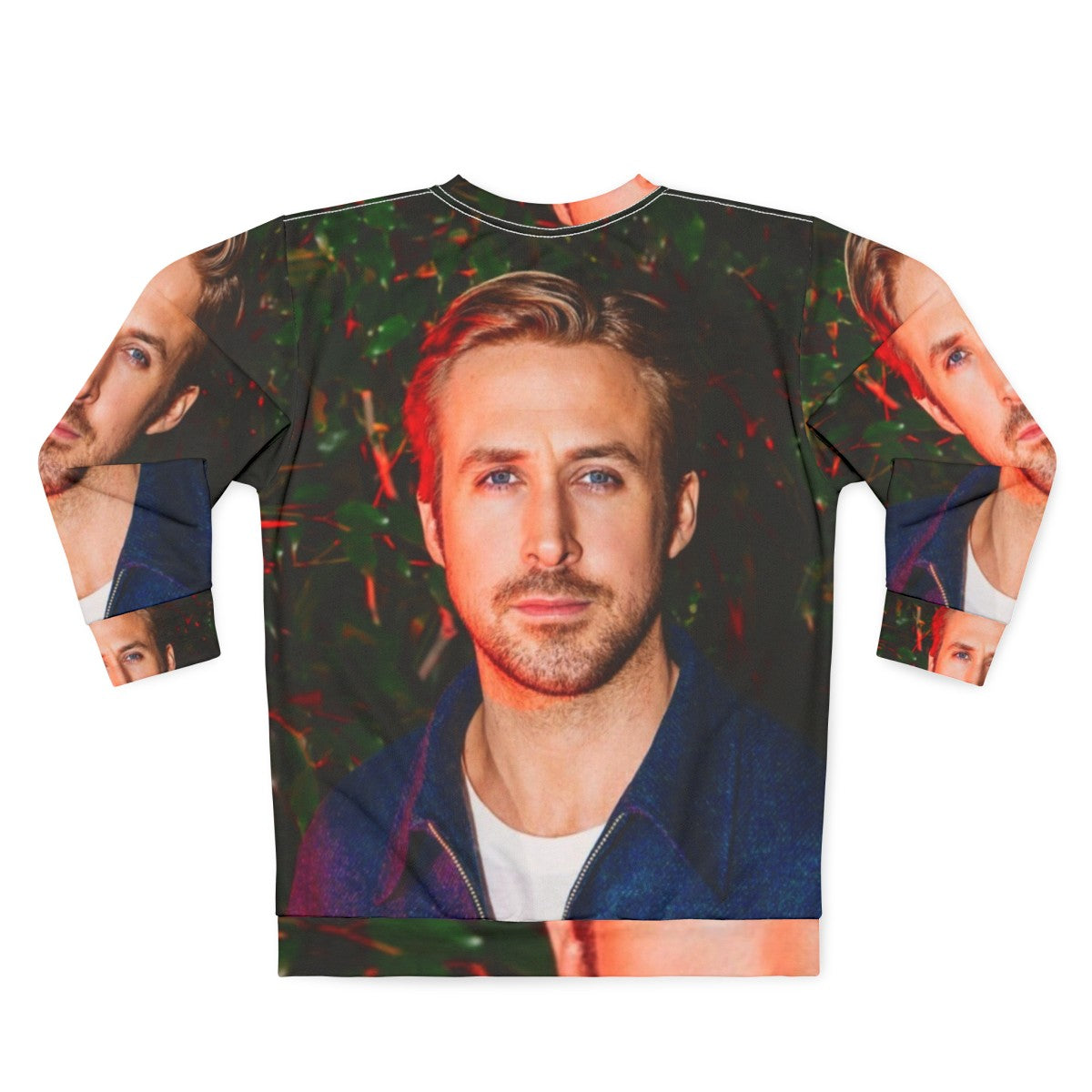 Ryan Gosling wearing a grey sweatshirt from the movie 'Drive' - Back