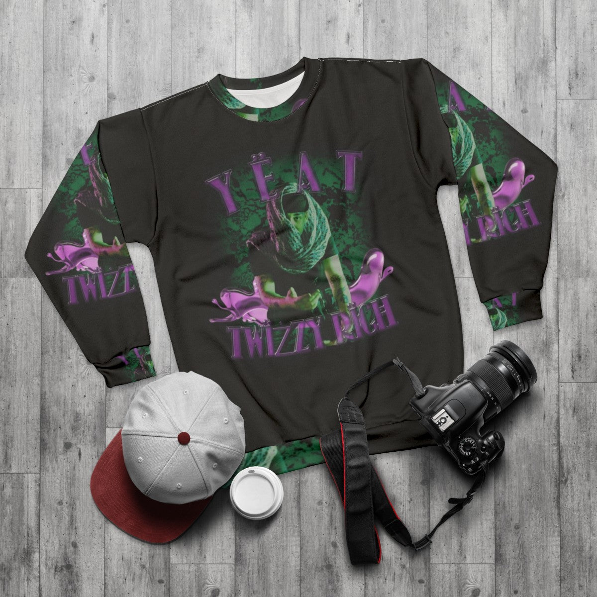 Yeat Twizzy Rich Streetwear Sweatshirt - flat lay