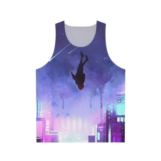 Spiderverse inspired unisex tank top with "What's Up Danger" design