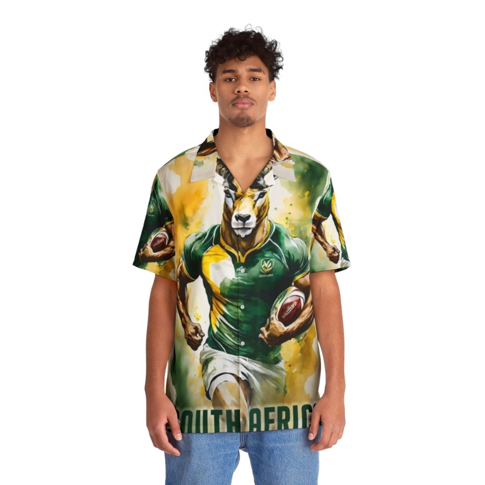 Springboks Hawaiian Style Rugby Shirt - People Front