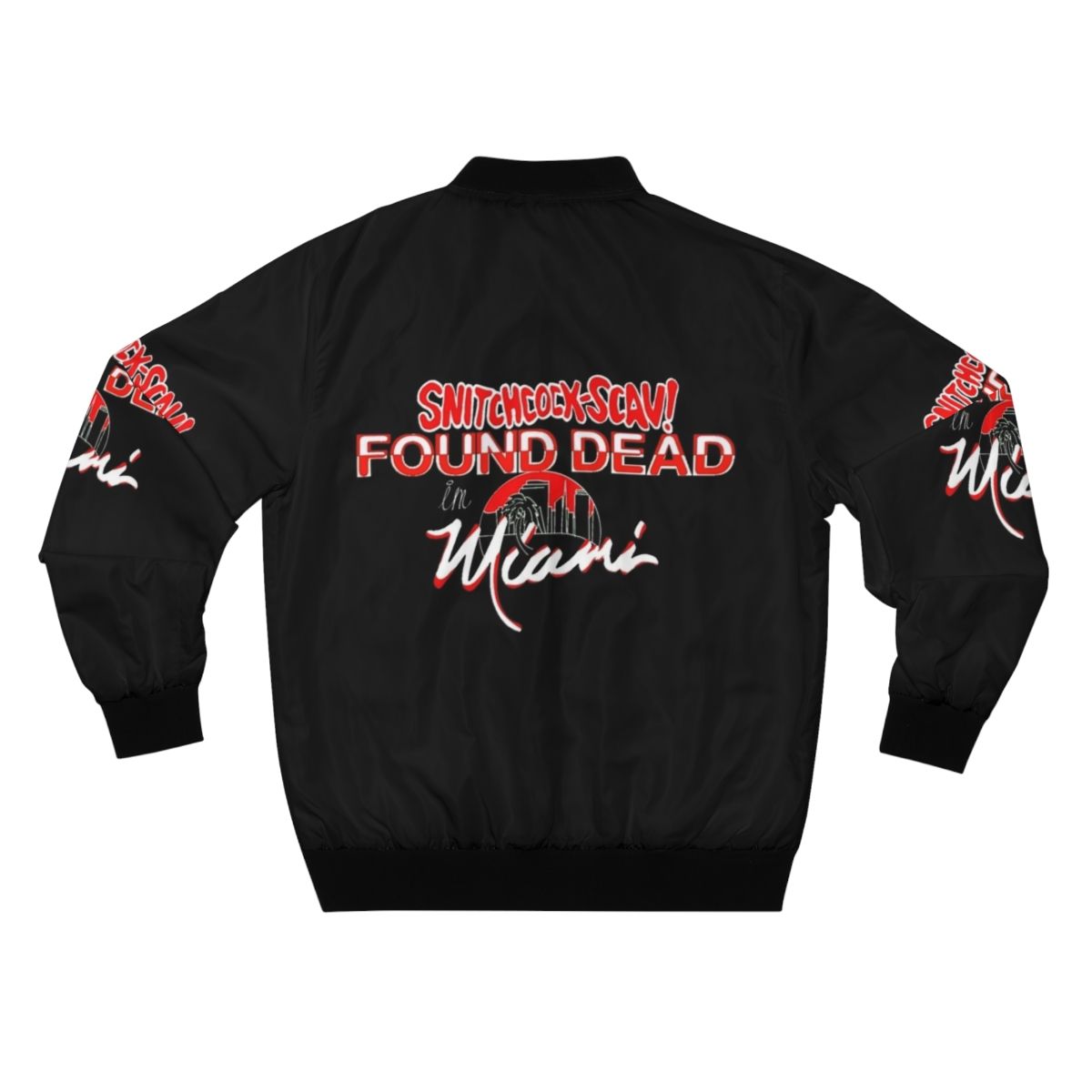 Miami bomber jacket with Snitchcock Scav graphics - Back