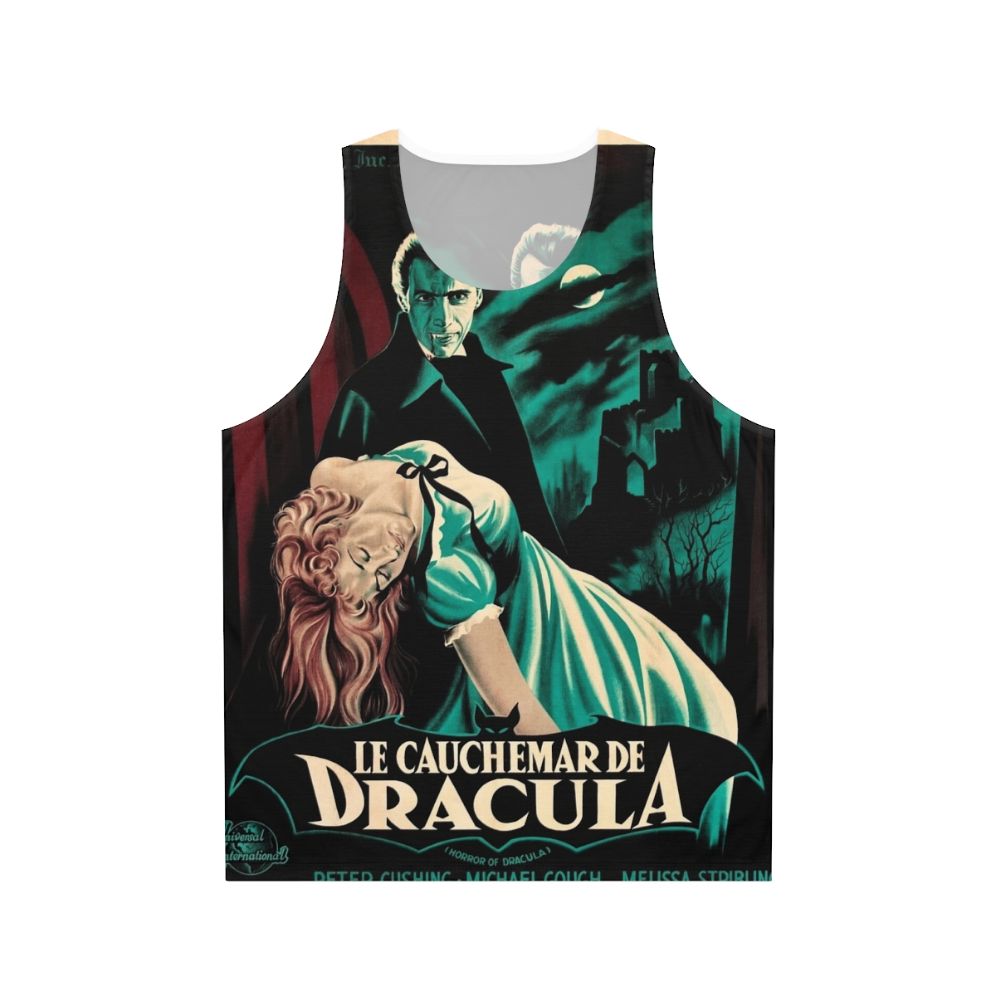 Vintage Dracula 1958 movie poster unisex tank top