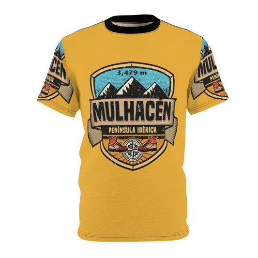 Hiking t-shirt featuring the iconic Mulhacen peak in the Spanish Sierra Nevada mountains