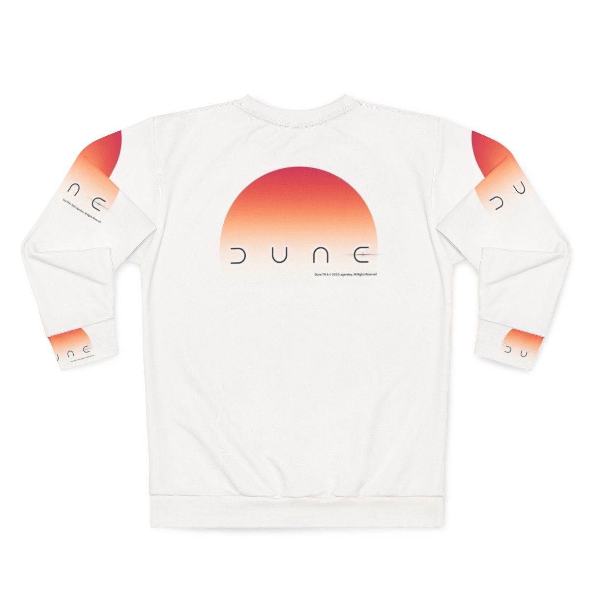 Dune Sun Sweatshirt 2 featuring desert planet and spice design - Back