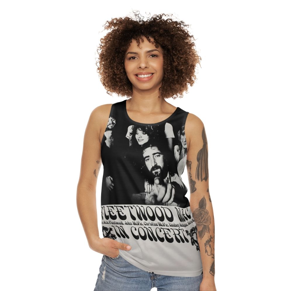 Retro 1970s concert unisex tank top - women