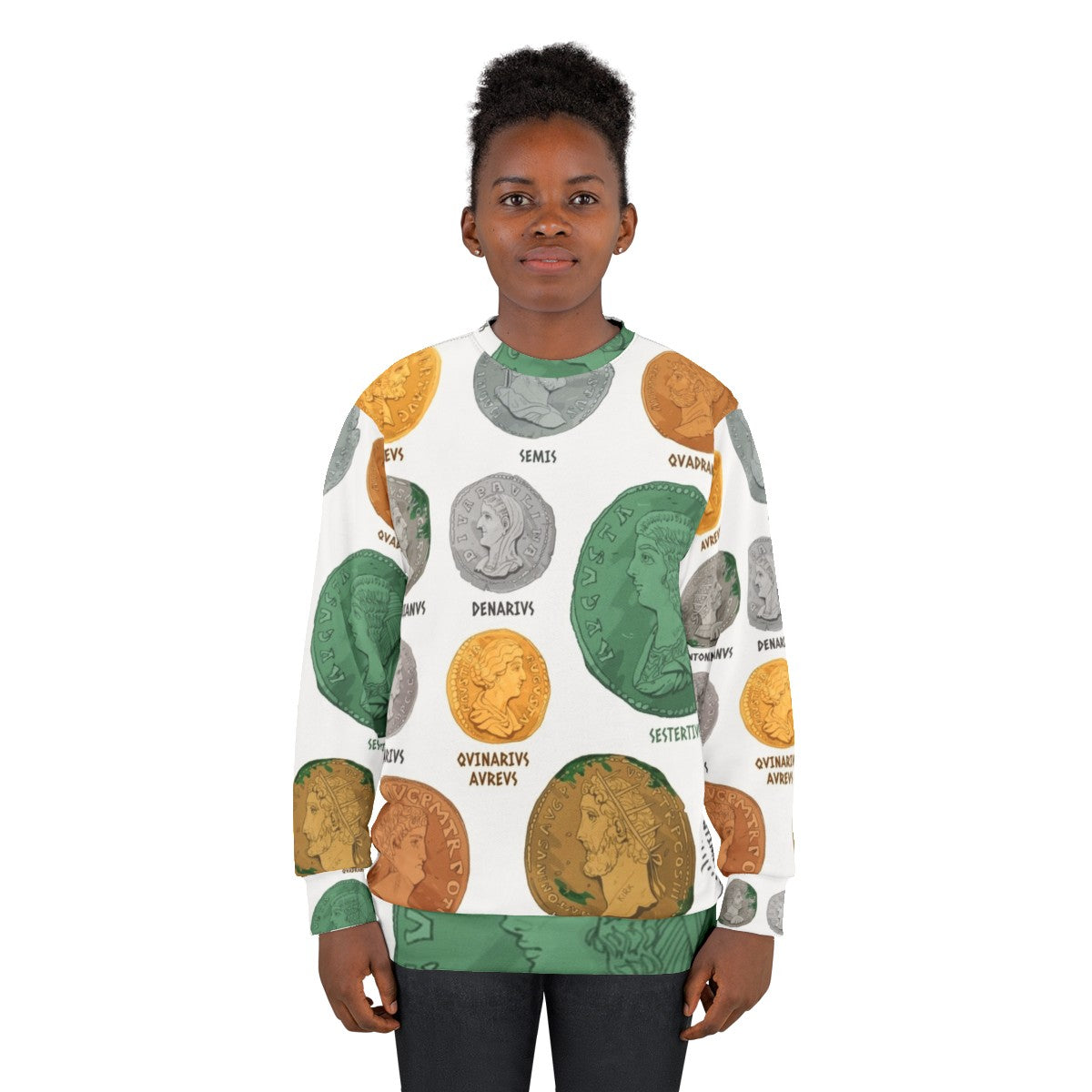 Roman Imperial Coin Chart Sweatshirt - women