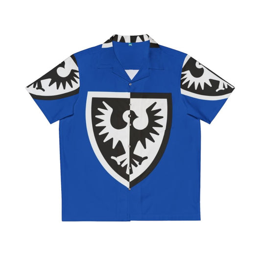 Black Falcon Shield Logo Hawaiian Shirt