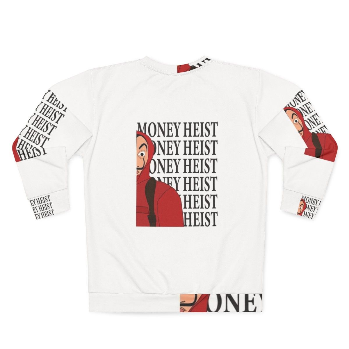 Money Heist Sweatshirt featuring the iconic characters from the Netflix series - Back