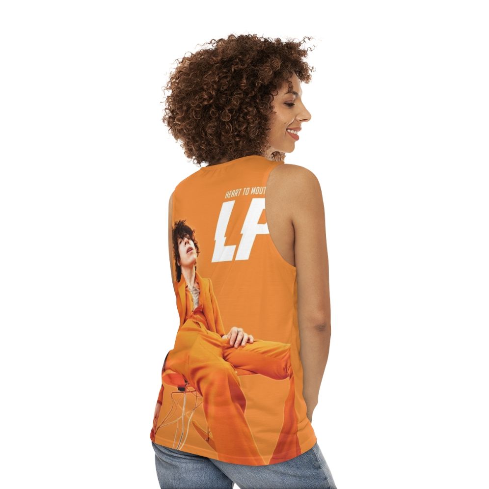 LP Heart to Mouth Tour Unisex Tank Top - women back