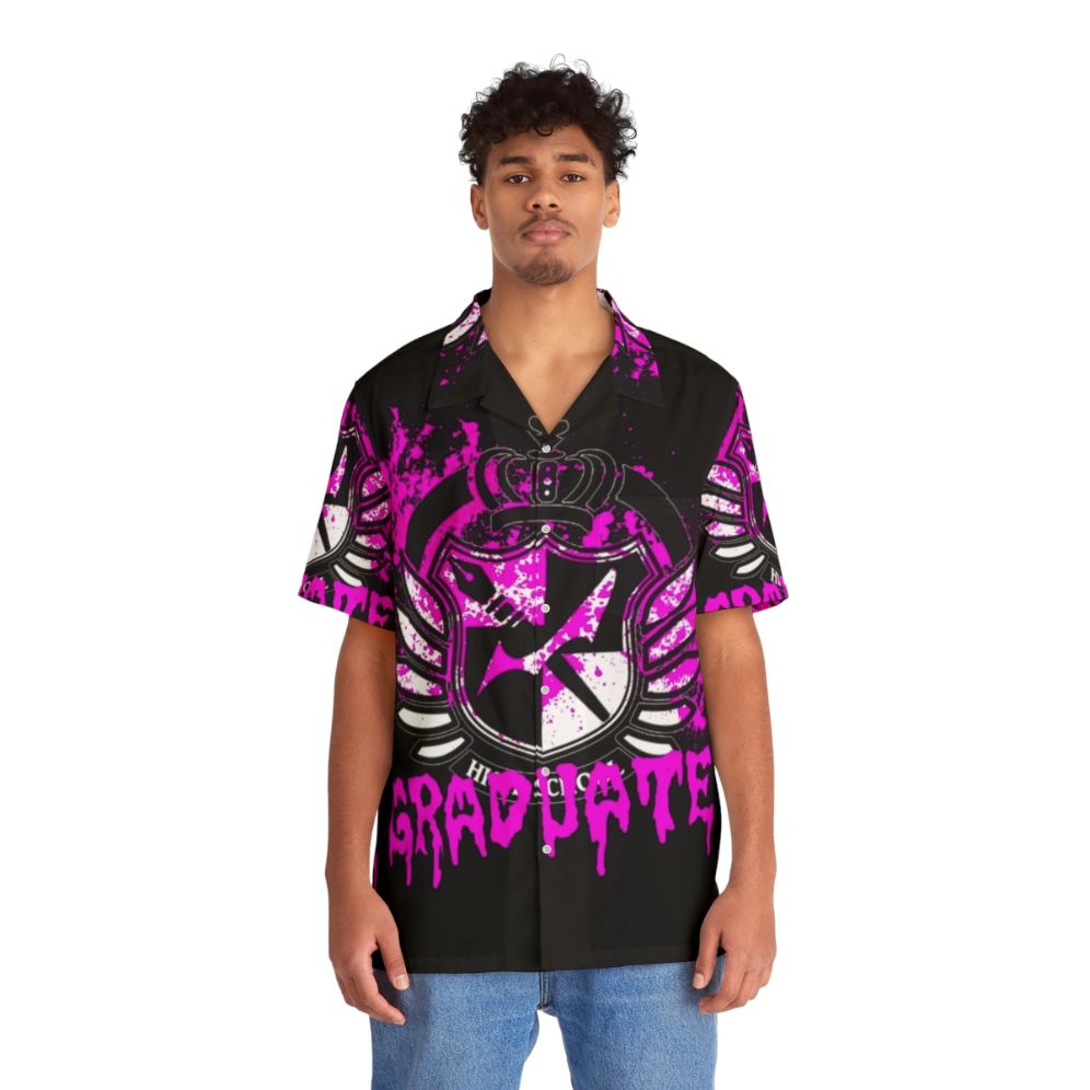 Danganronpa Hopes Peak Academy Hawaiian Shirt with Anime Characters - People Front