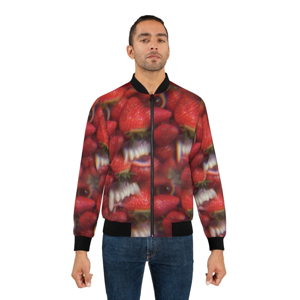 Thee Oh Sees Floating Coffin Bomber Jacket with band logo and artwork - Lifestyle