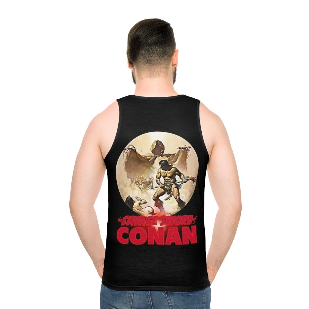 Unisex Conan the Barbarian Sword and Sorcery Tank Top - men back