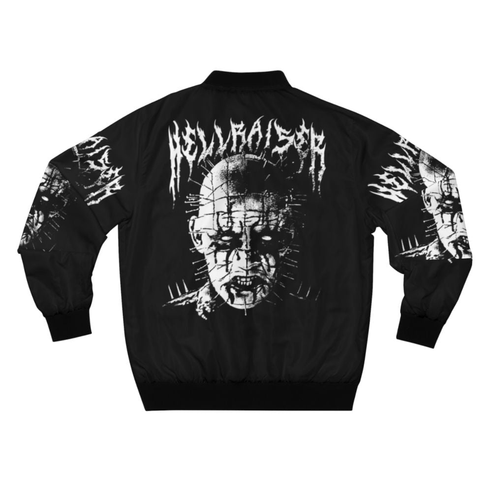 Black metal inspired bomber jacket with Pinhead and Hellraiser inspired design - Back