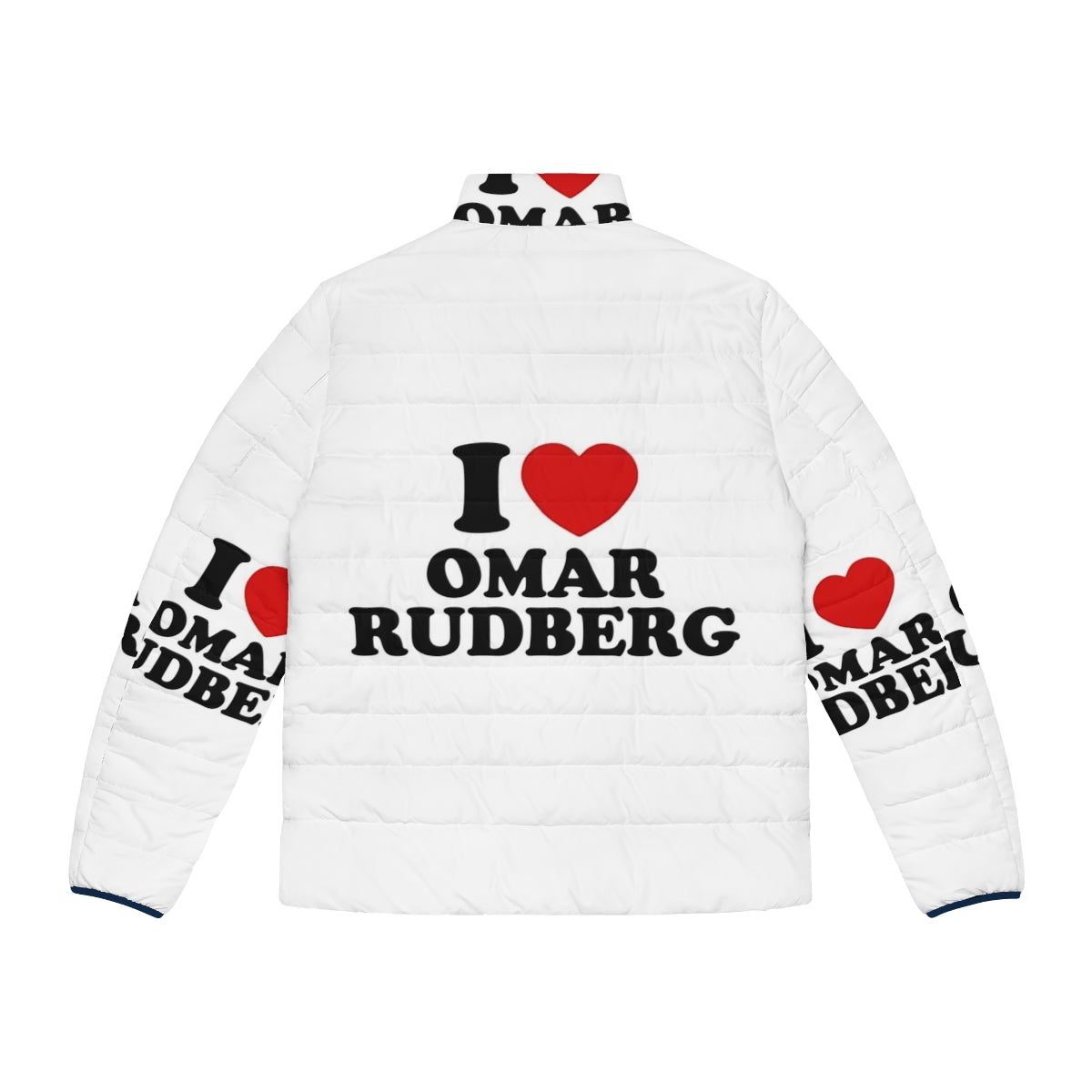 Omar Rudberg wearing a cozy puffer jacket - Back