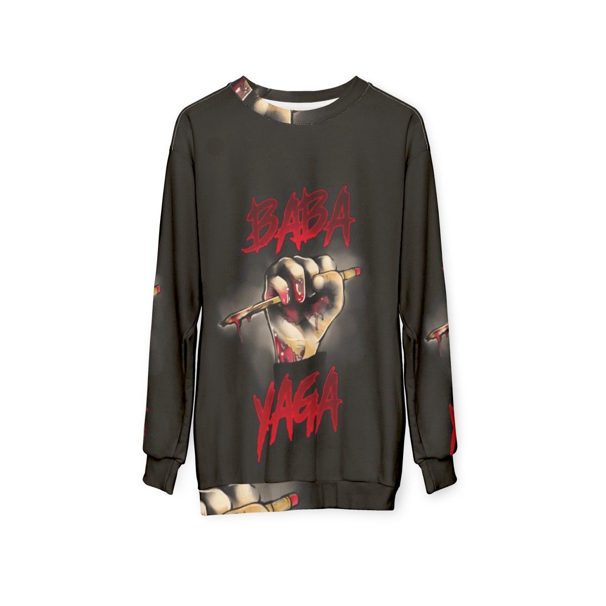 Baba Yaga Sweatshirt with Keanu Reeves Inspired by John Wick - hanging