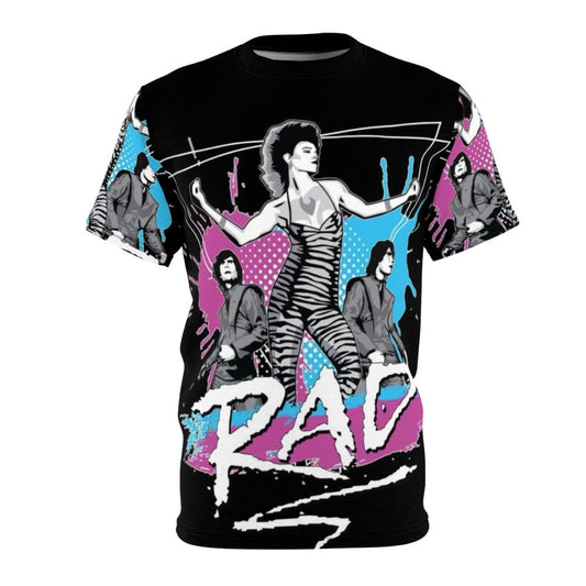 Retro 1980s dance music t-shirt with a fun, vibrant design