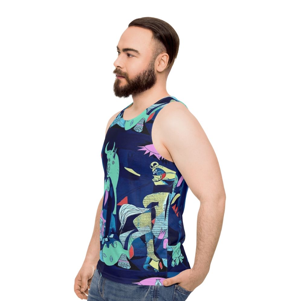 Guernica Pop Art Unisex Tank Top - men side