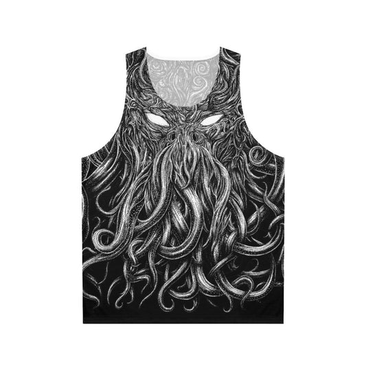 Lovecraft-inspired unisex tank top with gothic, supernatural design