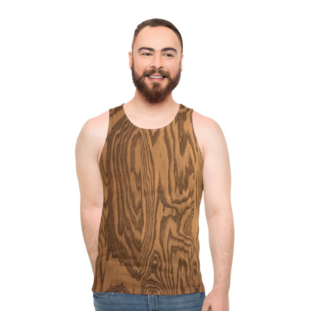 Wood Grain Unisex Tank Top - men